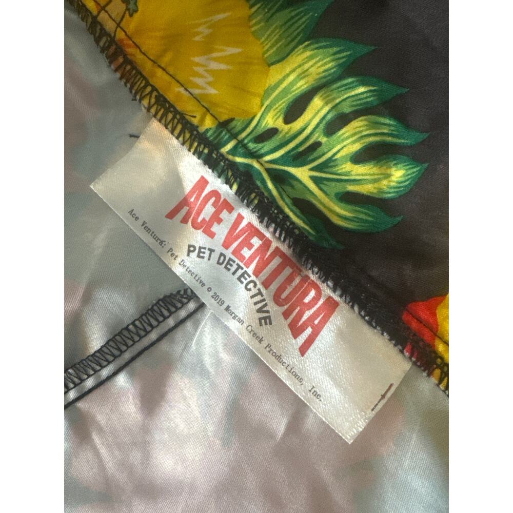 Ace Ventura Pet Detective Hula Girl Hawaiian Crop Top Small Tropical Tie Front - Picture 4 of 6